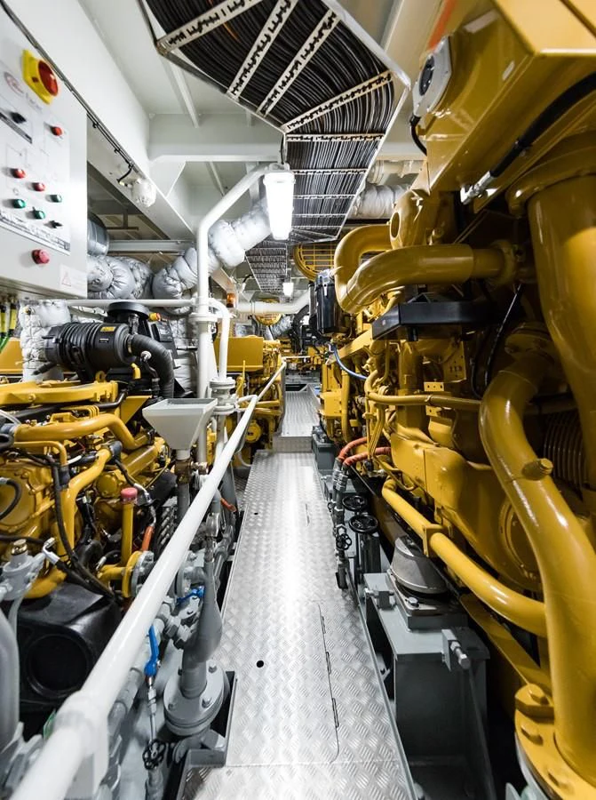 a large factory machinery aboard CHASING ROMANCE Yacht for Sale