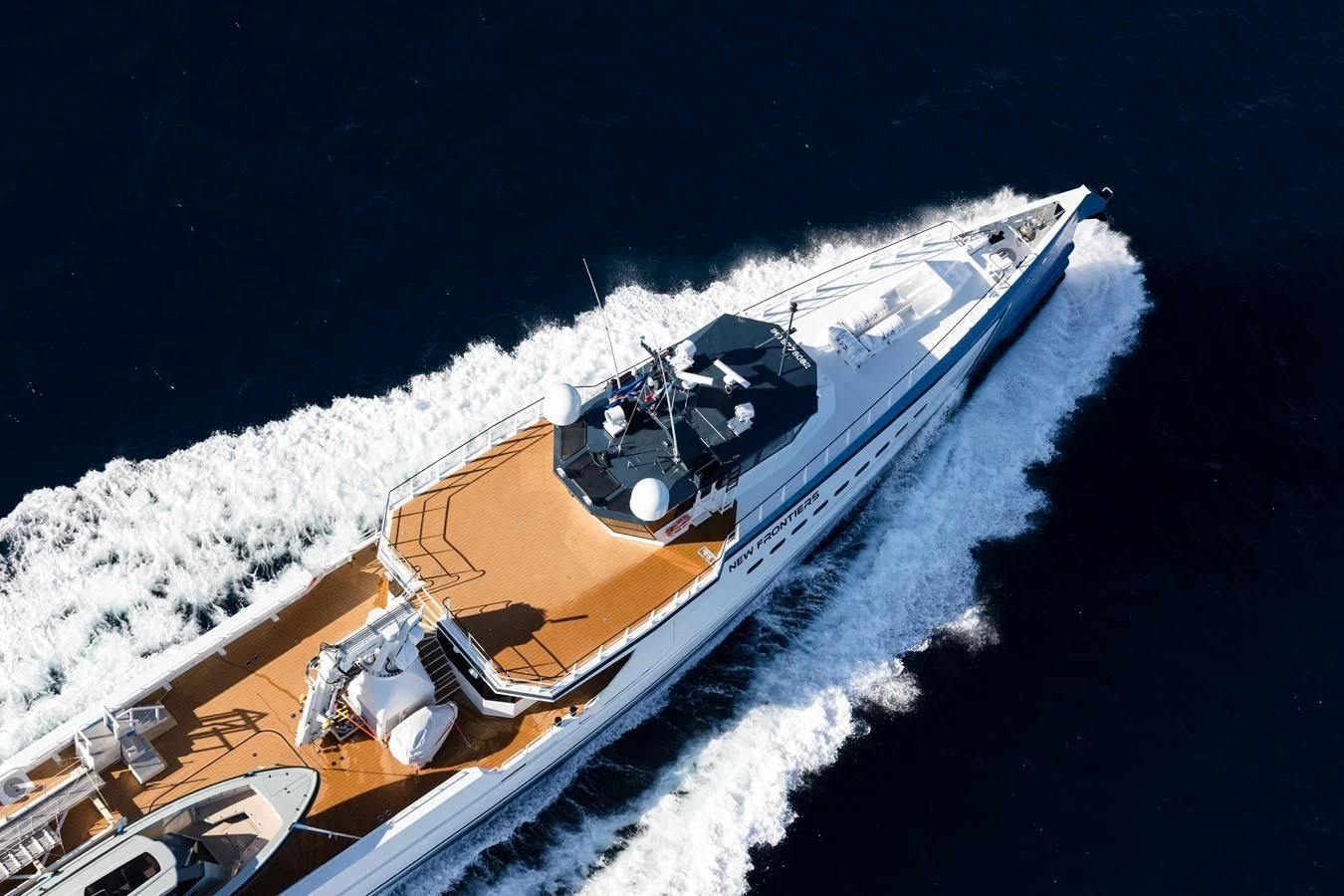 a space shuttle flying over the earth aboard CHASING ROMANCE Yacht for Sale
