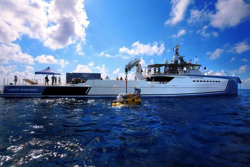 a boat in the water aboard CHASING ROMANCE Yacht for Sale