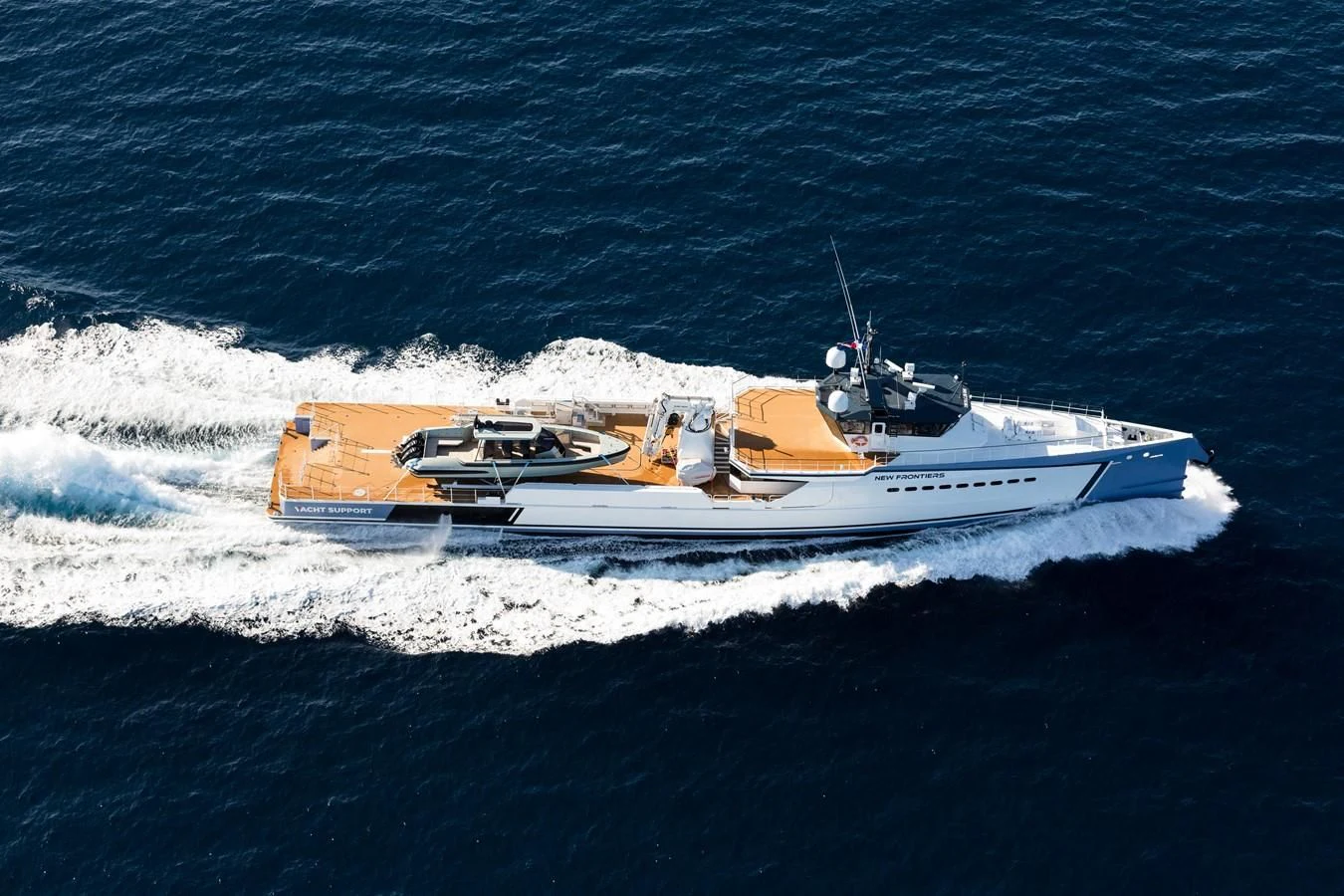 a boat in the water aboard CHASING ROMANCE Yacht for Sale