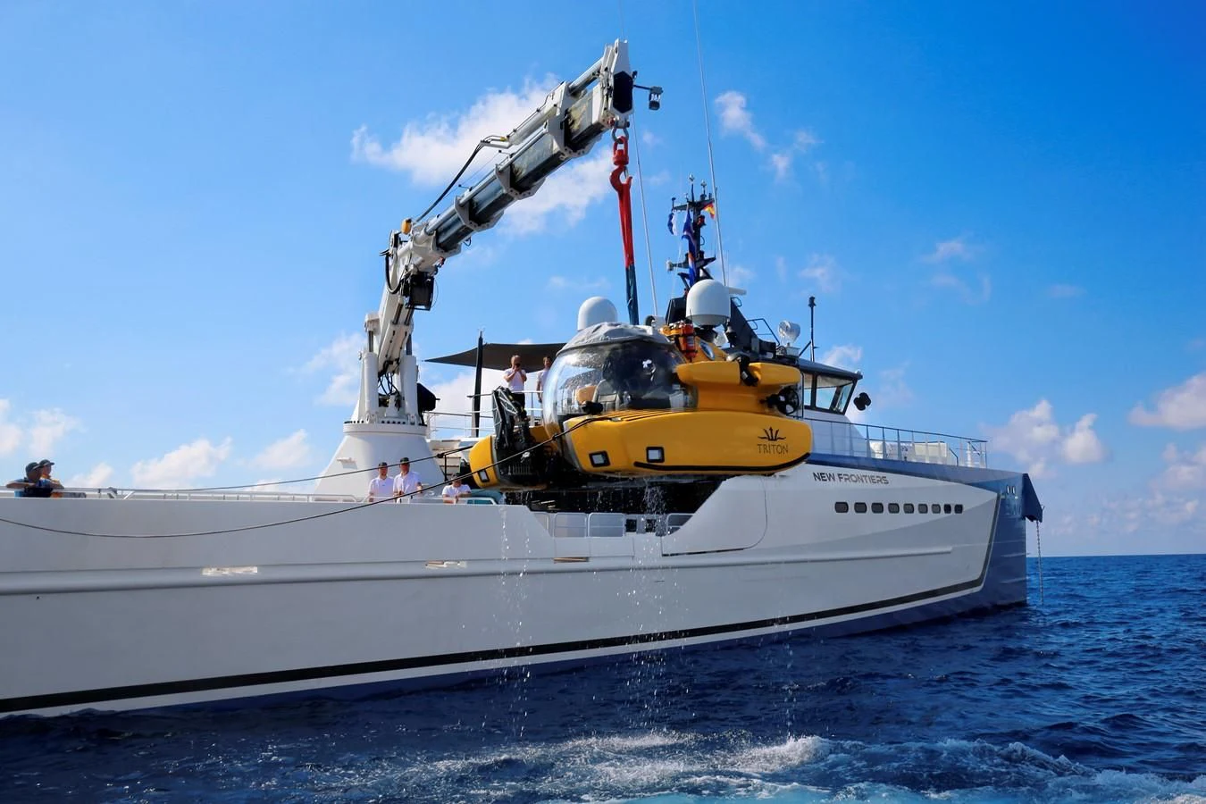 a large white boat in the water aboard CHASING ROMANCE Yacht for Sale