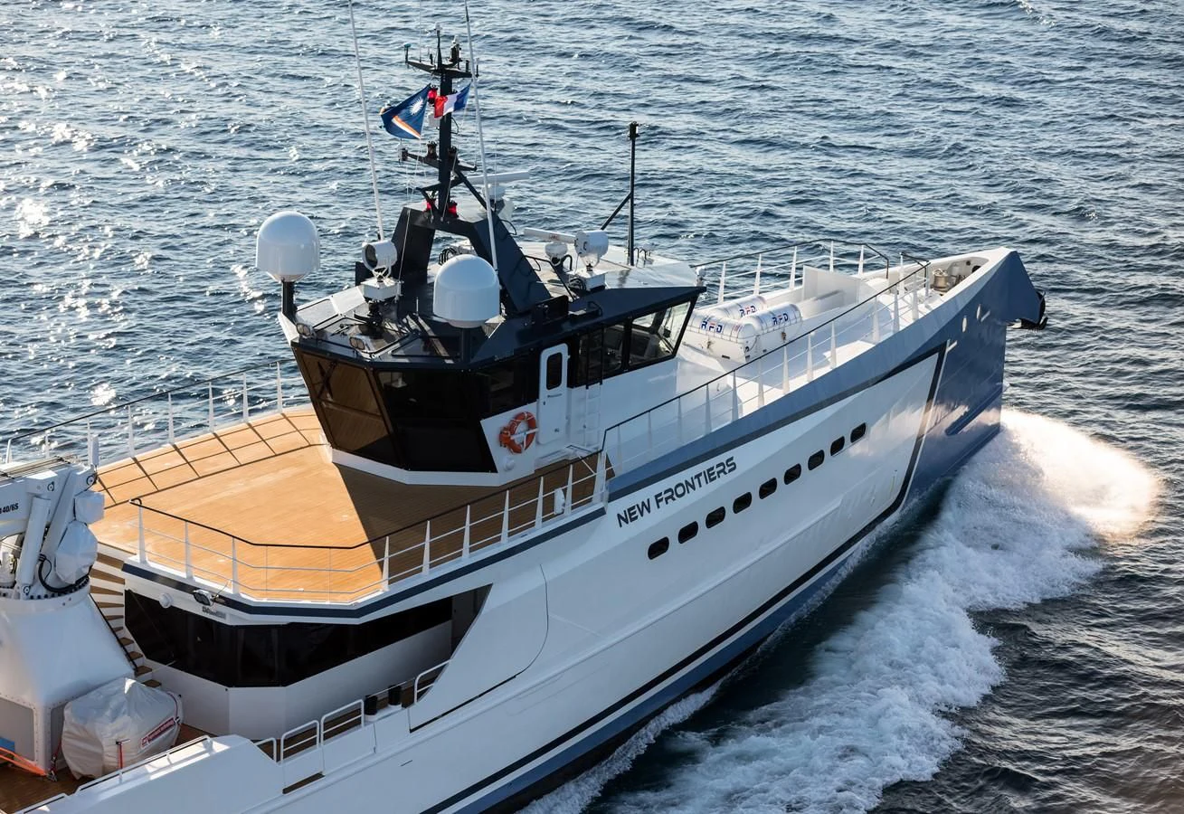 a boat on the water aboard CHASING ROMANCE Yacht for Sale