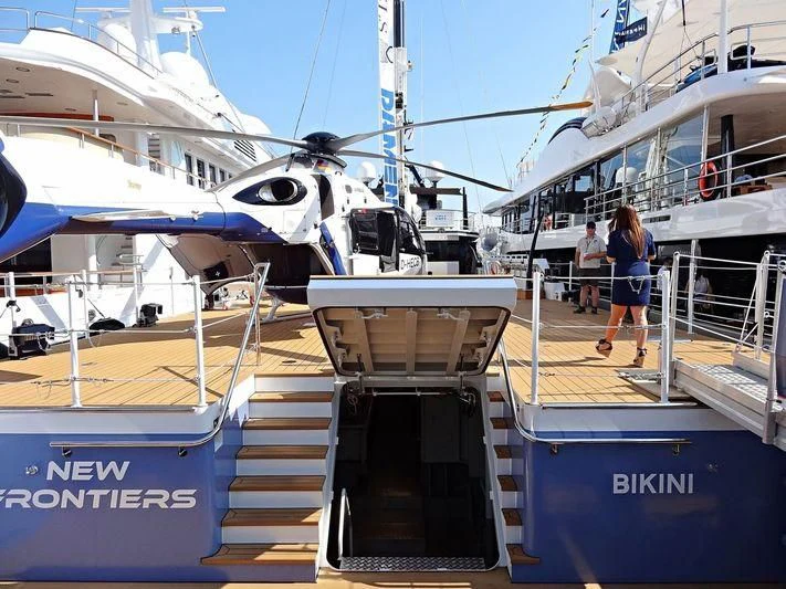 a boat with stairs aboard CHASING ROMANCE Yacht for Sale