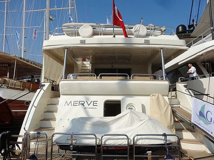 a boat docked at a pier aboard COSMOS LUNA Yacht for Sale