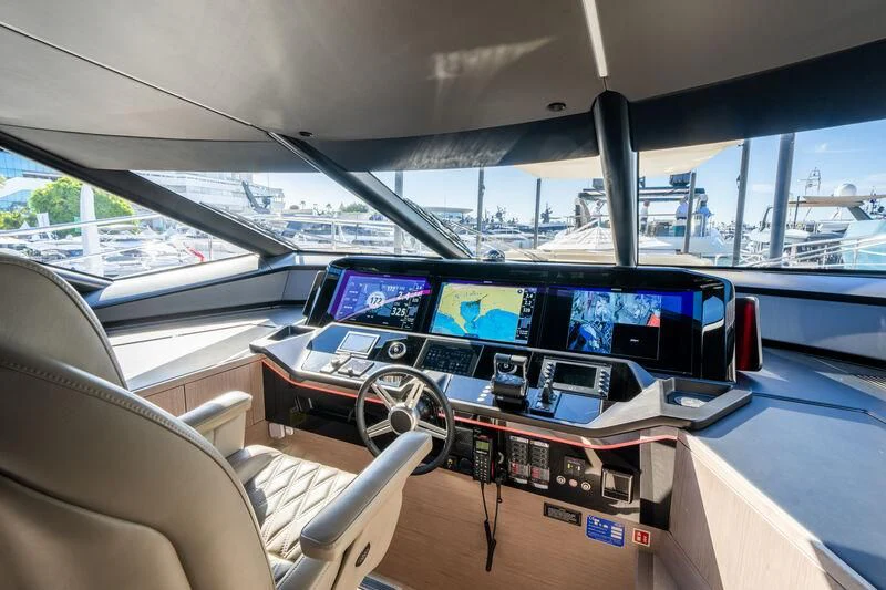inside of a car aboard IKAL Yacht for Sale