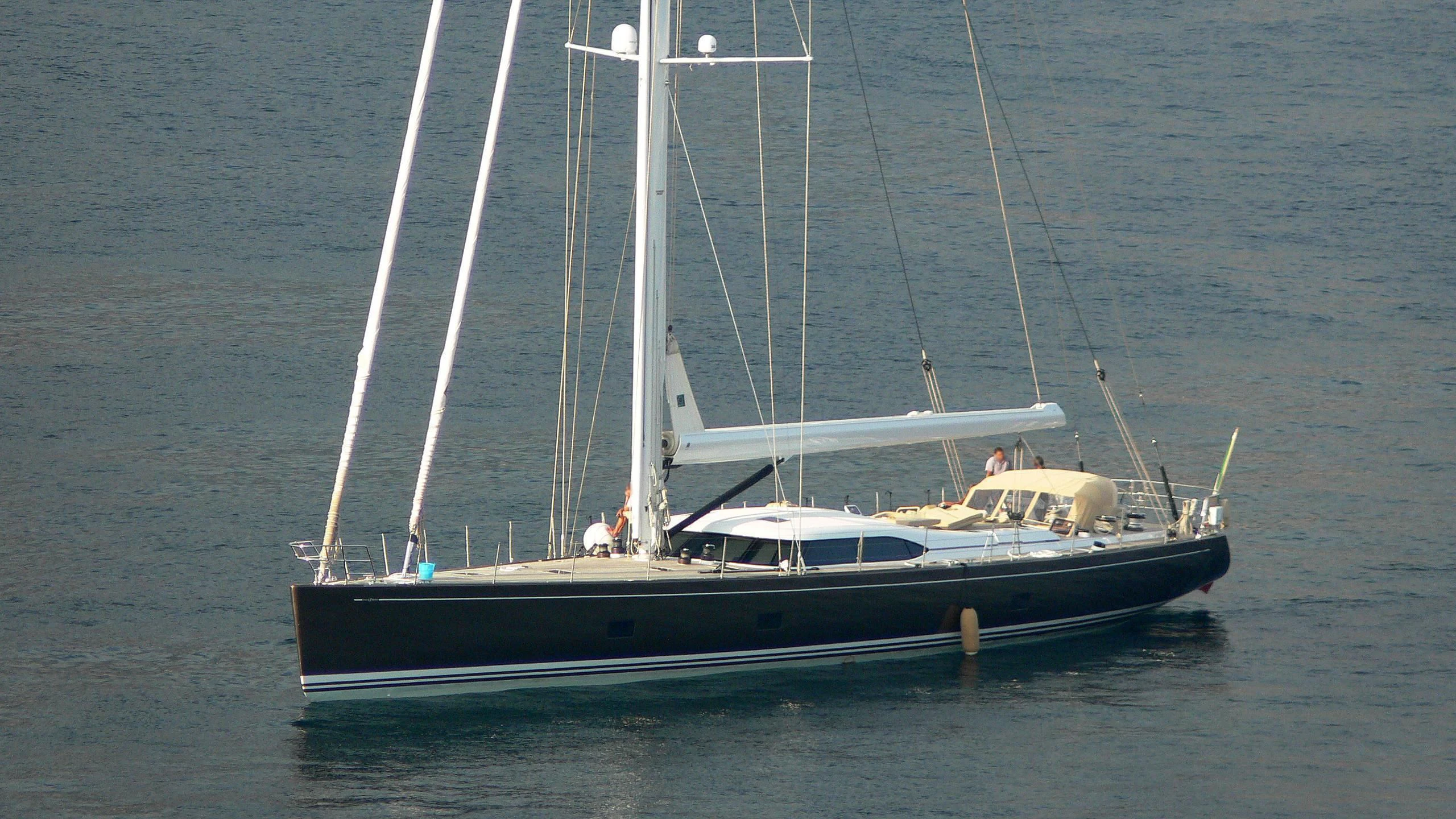 a boat on the water aboard FAR AND WIDE Yacht for Sale