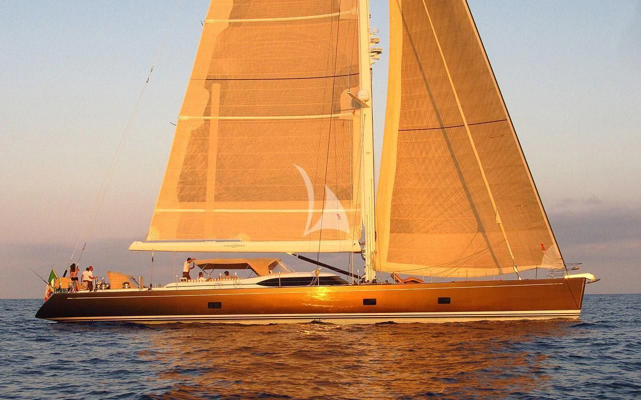 a boat on the water aboard FAR AND WIDE Yacht for Sale