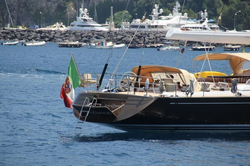 a boat on the water aboard FAR AND WIDE Yacht for Sale
