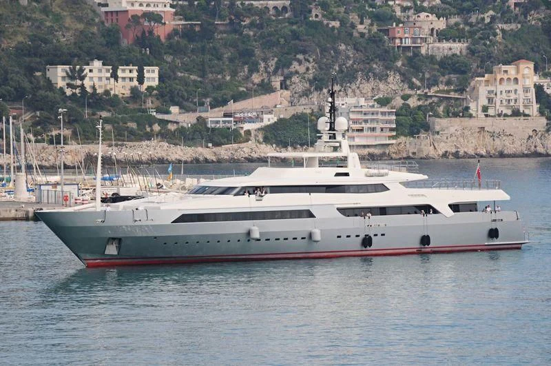 a white yacht on the water aboard VICKY Yacht for Charter