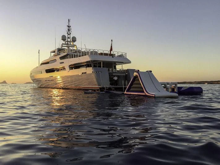 a boat in the water aboard VICKY Yacht for Charter