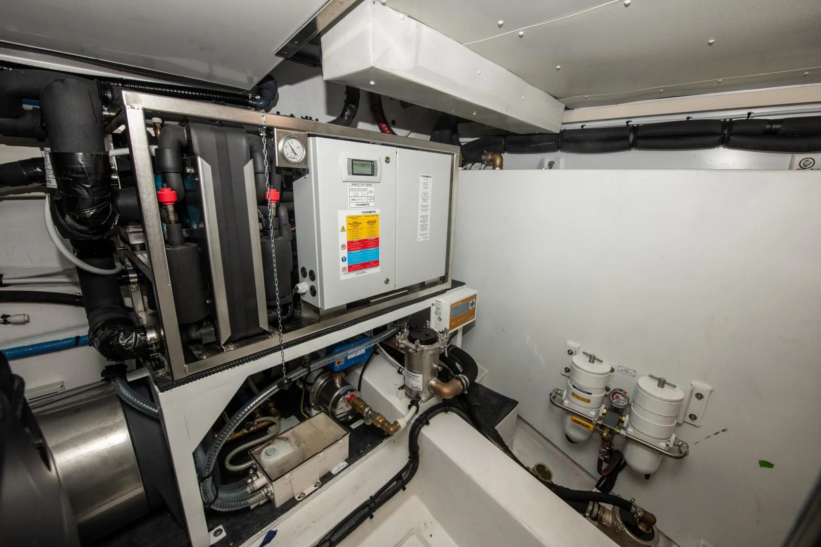 a machine with wires aboard CRIMSON Yacht for Sale