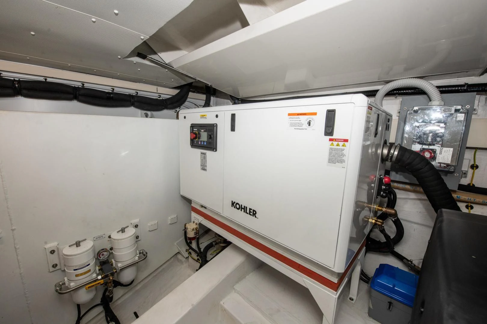 a large white machine aboard CRIMSON Yacht for Sale