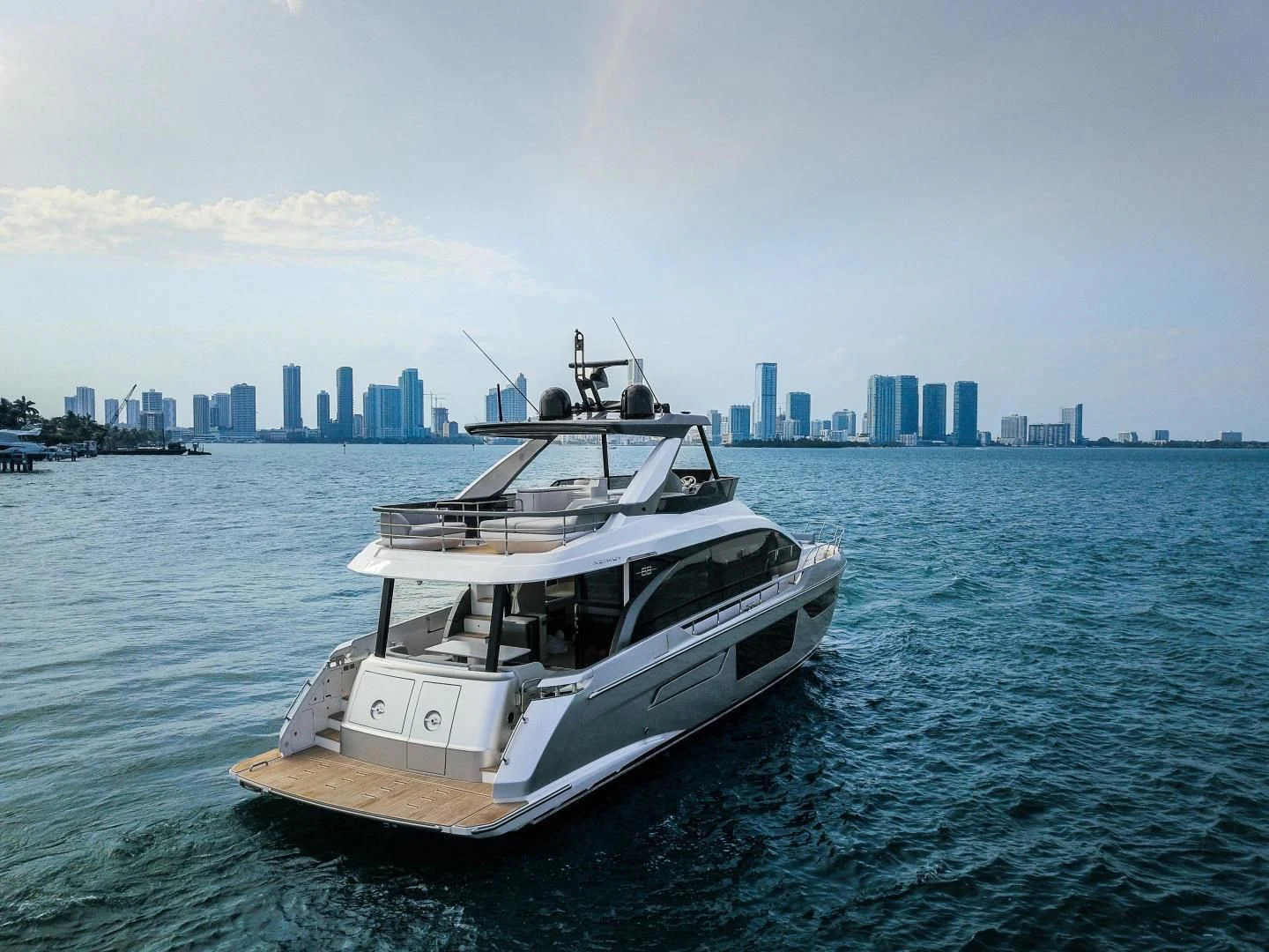 a boat on the water aboard CRIMSON Yacht for Sale