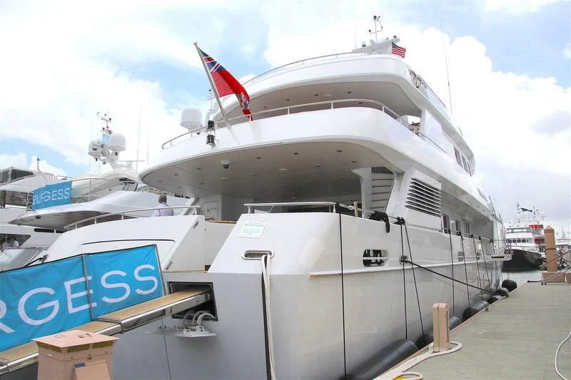 a large white boat aboard UNFORGETTABLE Yacht for Sale
