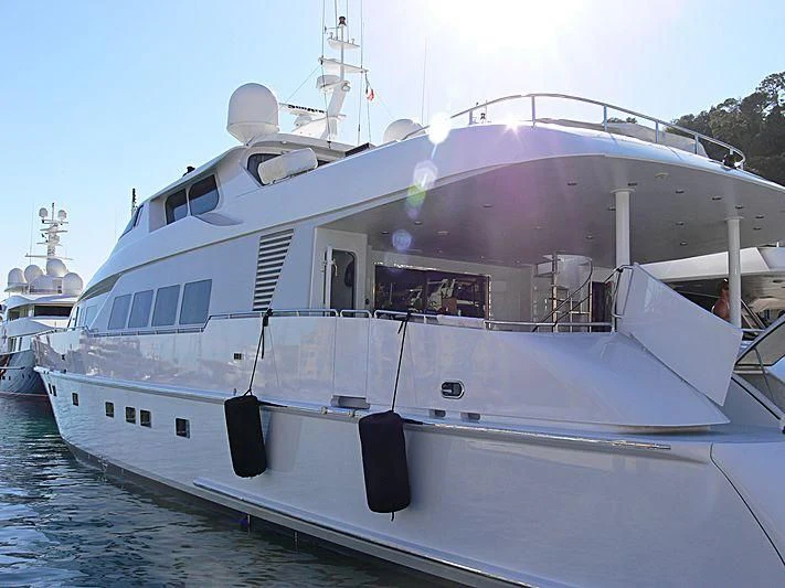 a large white yacht aboard SUN ARK Yacht for Sale