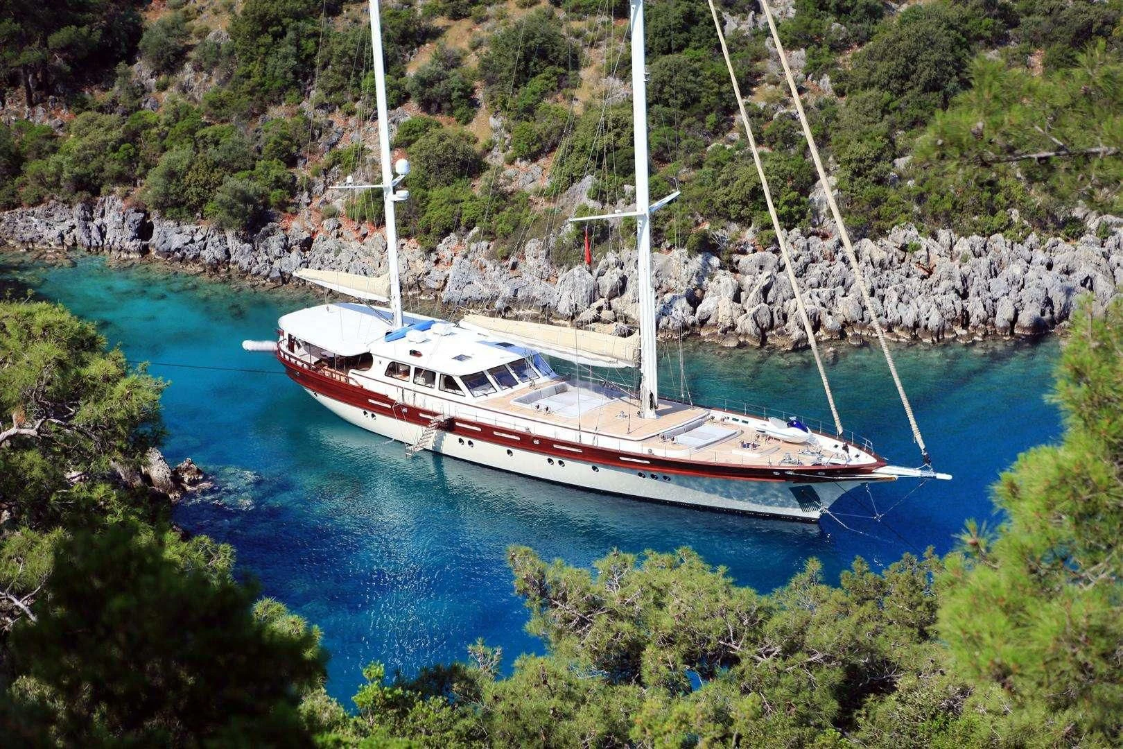 a boat on the water aboard ZELDA Yacht for Sale