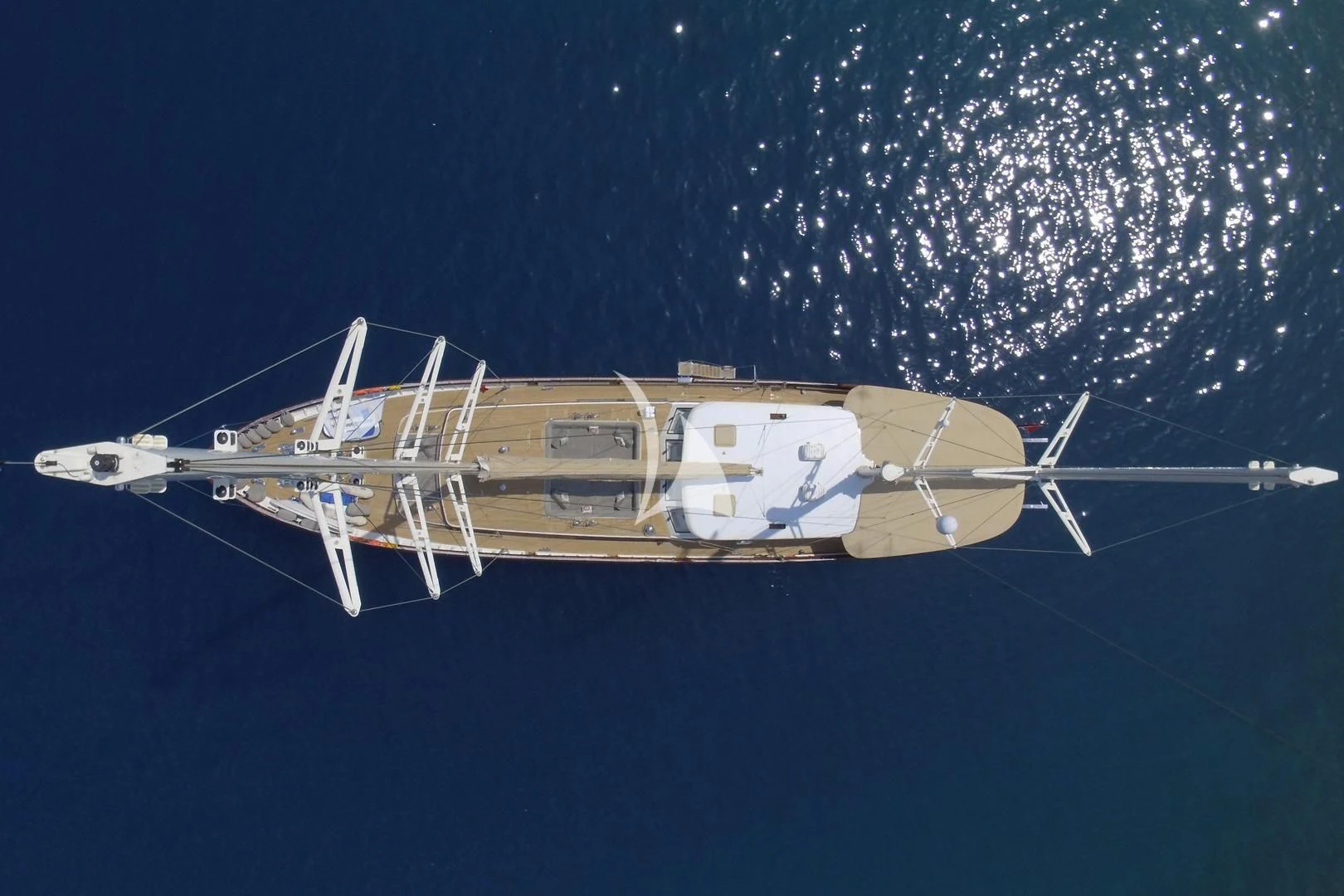 a space shuttle floating in space aboard ZELDA Yacht for Sale