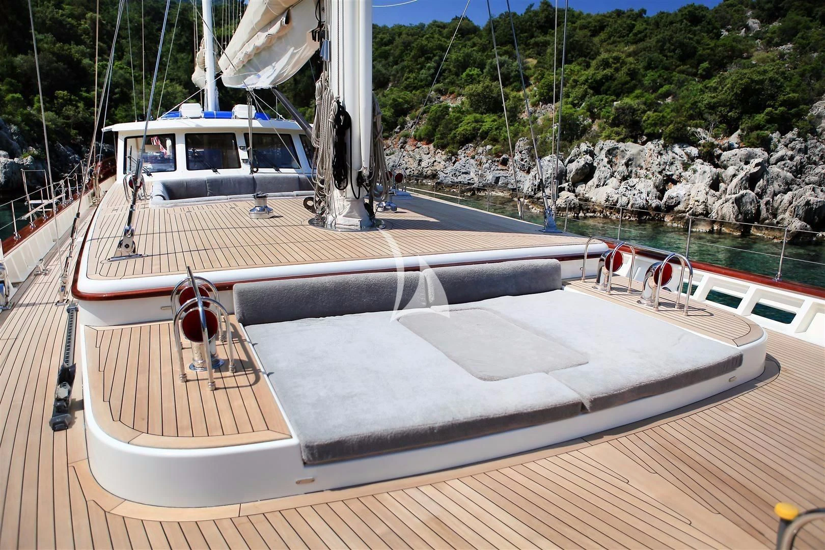 a boat on a dock aboard ZELDA Yacht for Sale