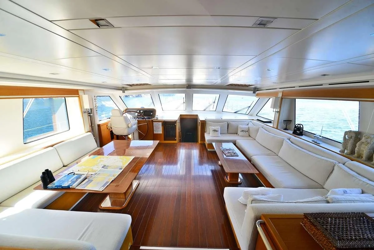 inside of a boat aboard ZELDA Yacht for Sale