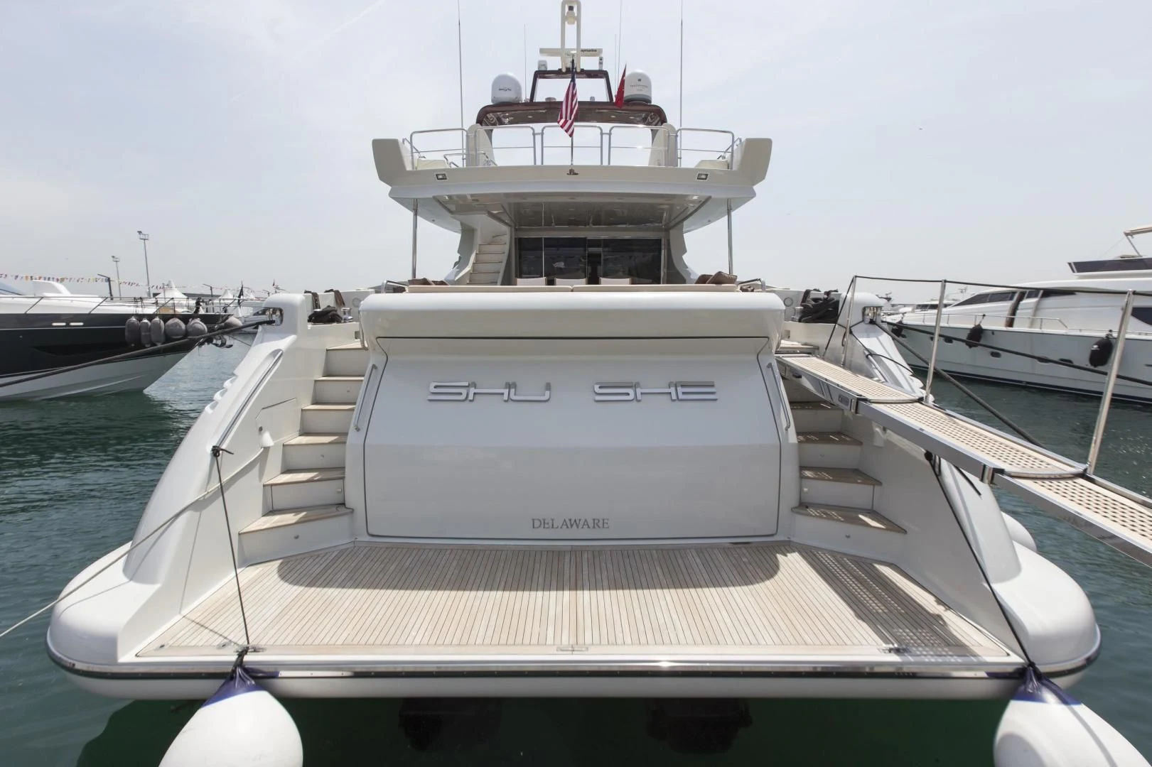 a boat in the water aboard SHU SHE Yacht for Sale