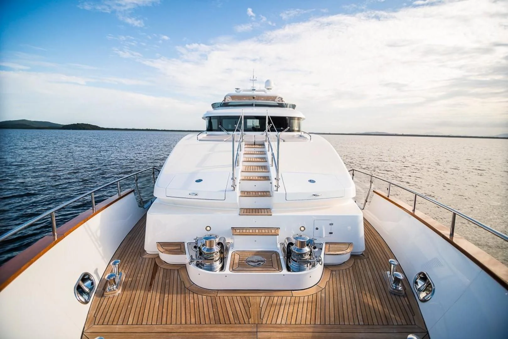 a boat on a body of water aboard BLUE BAY Yacht for Sale