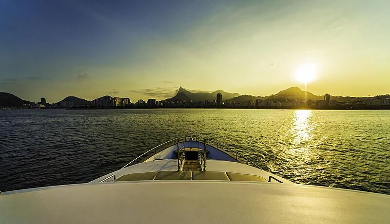 a boat on the water aboard BLUE BAY Yacht for Sale