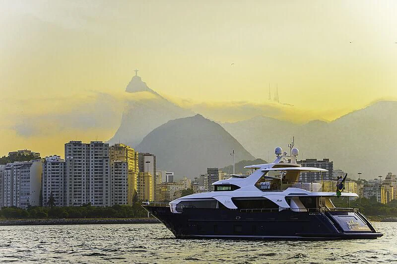 a boat on the water aboard BLUE BAY Yacht for Sale