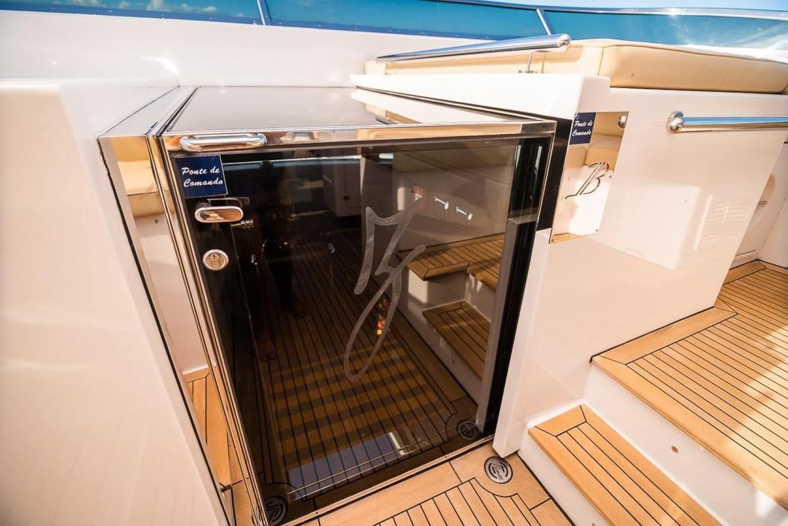a large oven with a door open aboard BLUE BAY Yacht for Sale