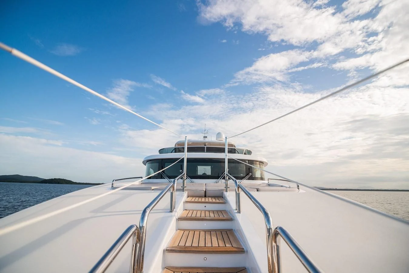 a boat on the water aboard BLUE BAY Yacht for Sale