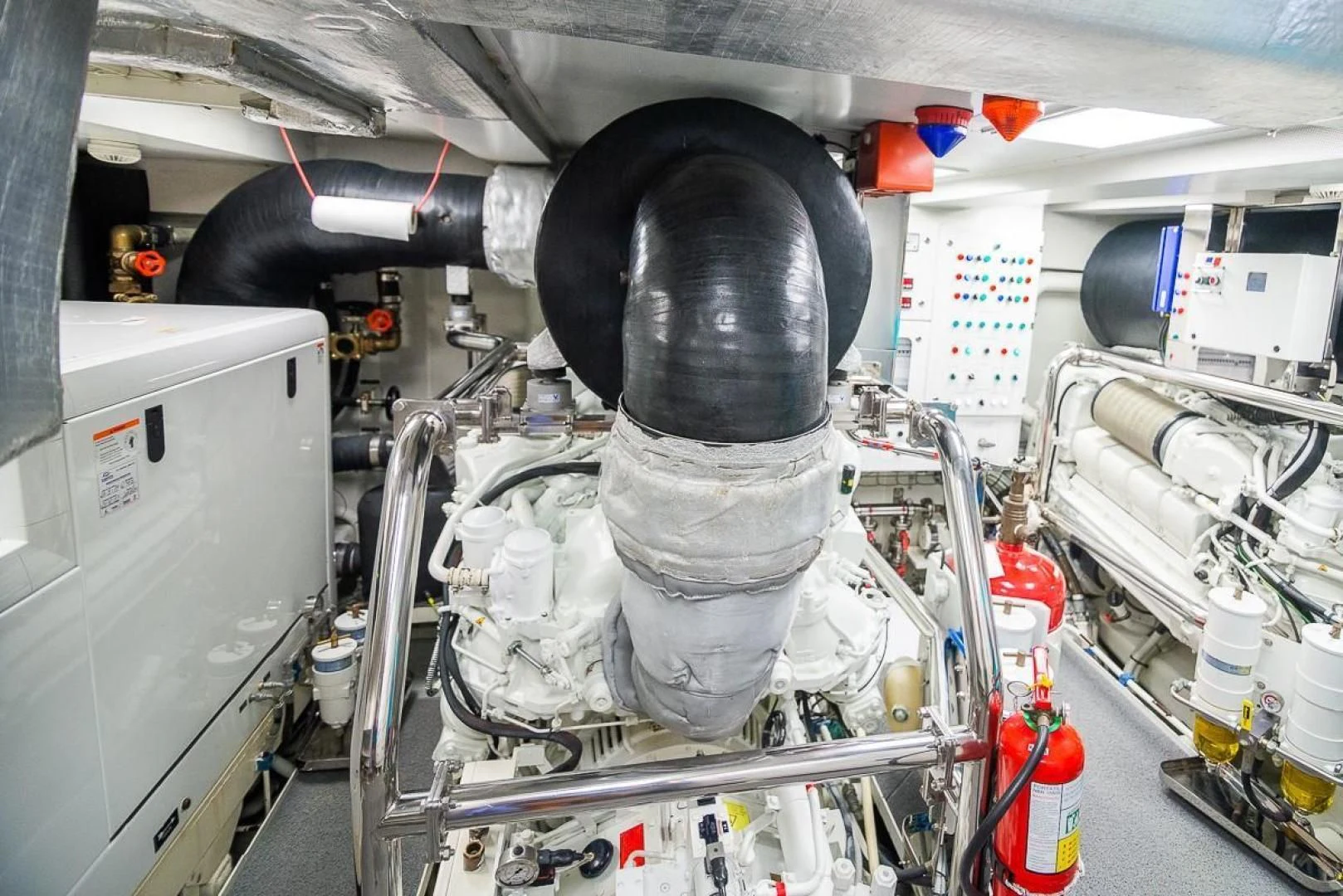 a large machine in a factory aboard BLUE BAY Yacht for Sale