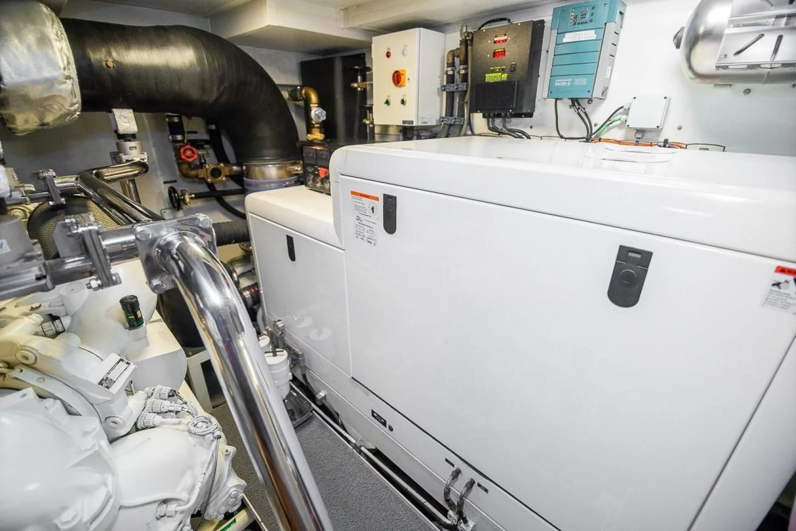 a close-up of a machine aboard BLUE BAY Yacht for Sale