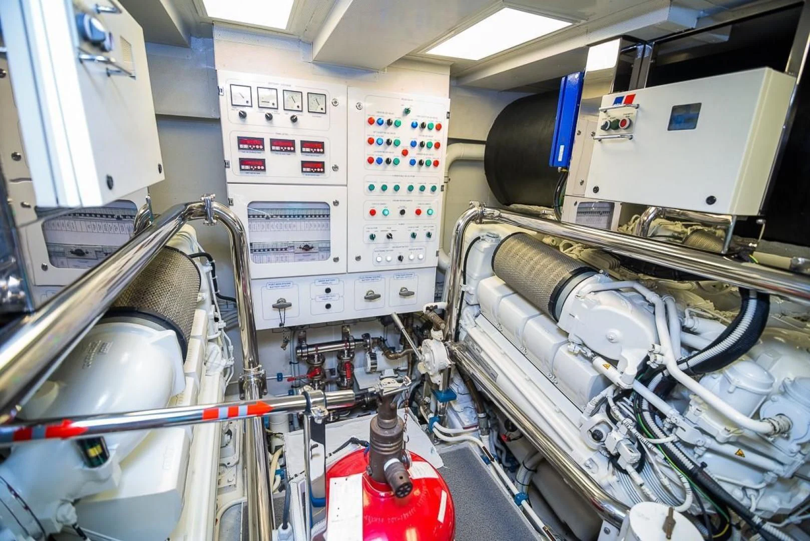 a room with machinery aboard BLUE BAY Yacht for Sale