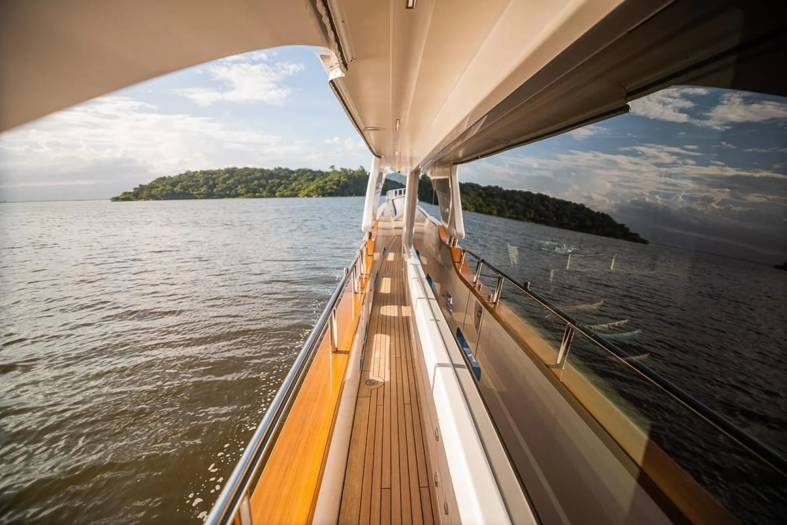 a boat on the water aboard BLUE BAY Yacht for Sale