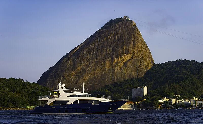 a boat in the water aboard BLUE BAY Yacht for Sale