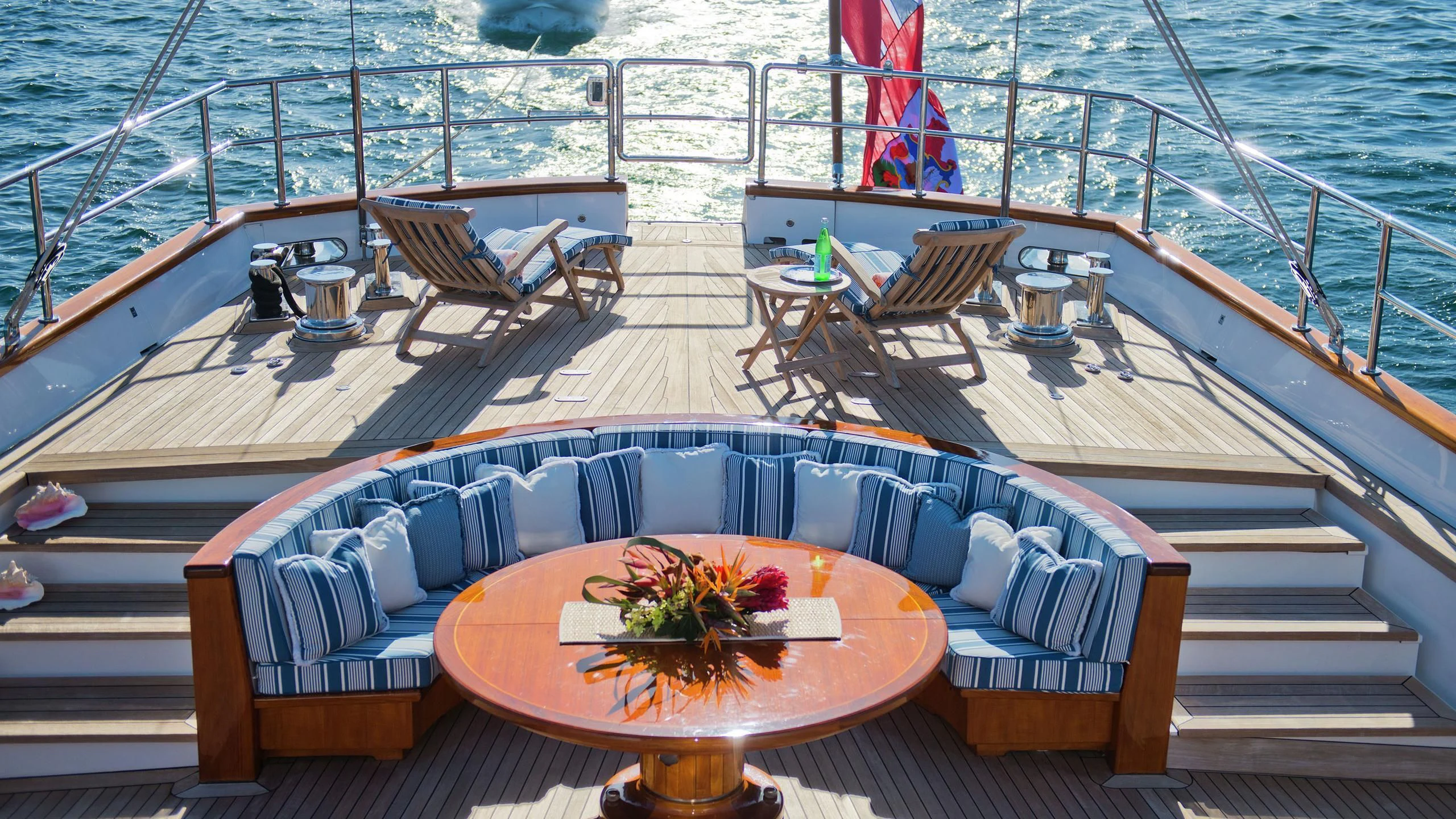 a boat on the water aboard MORNING GLORY Yacht for Sale