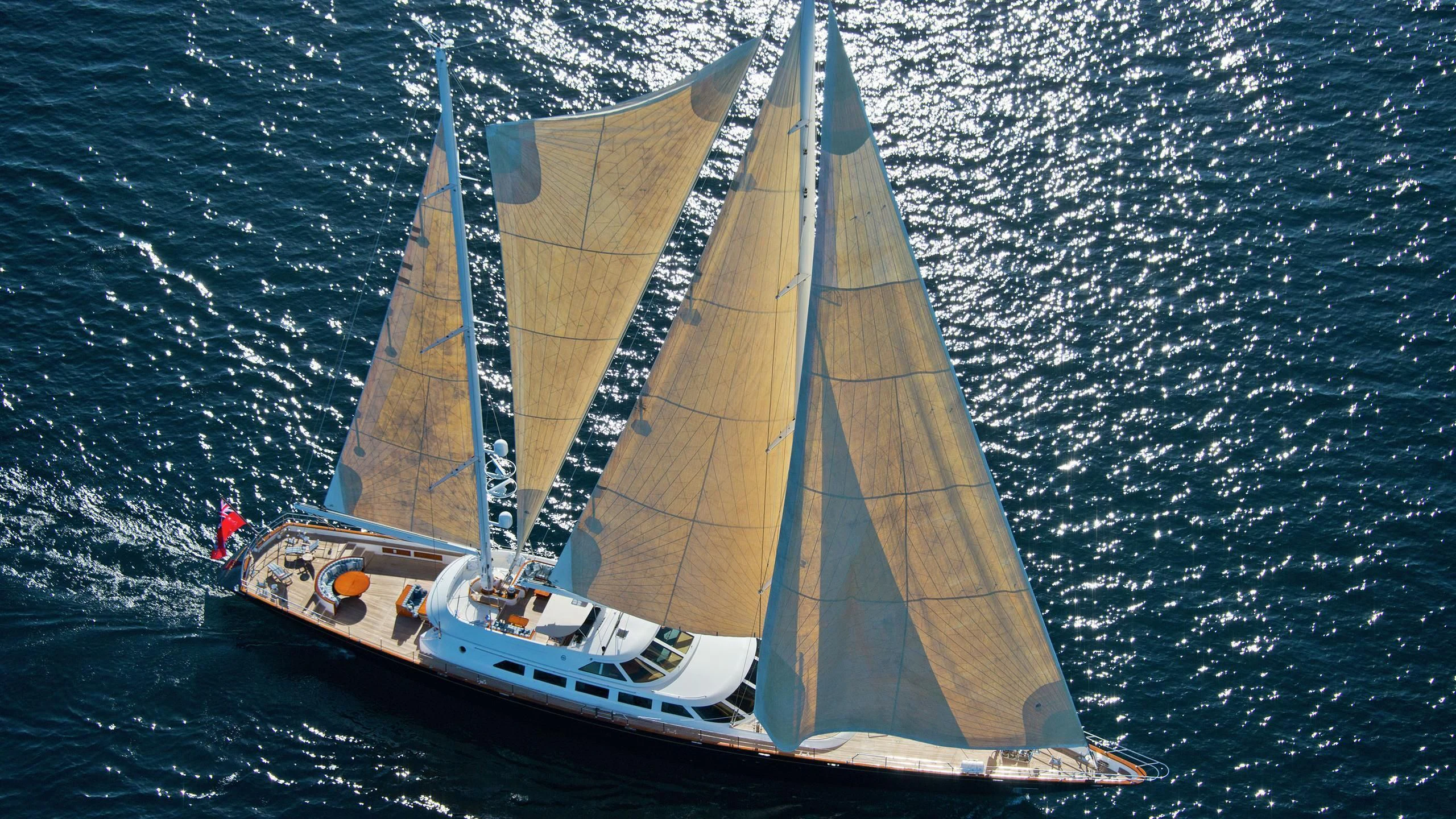 a sailboat on the water aboard MORNING GLORY Yacht for Sale