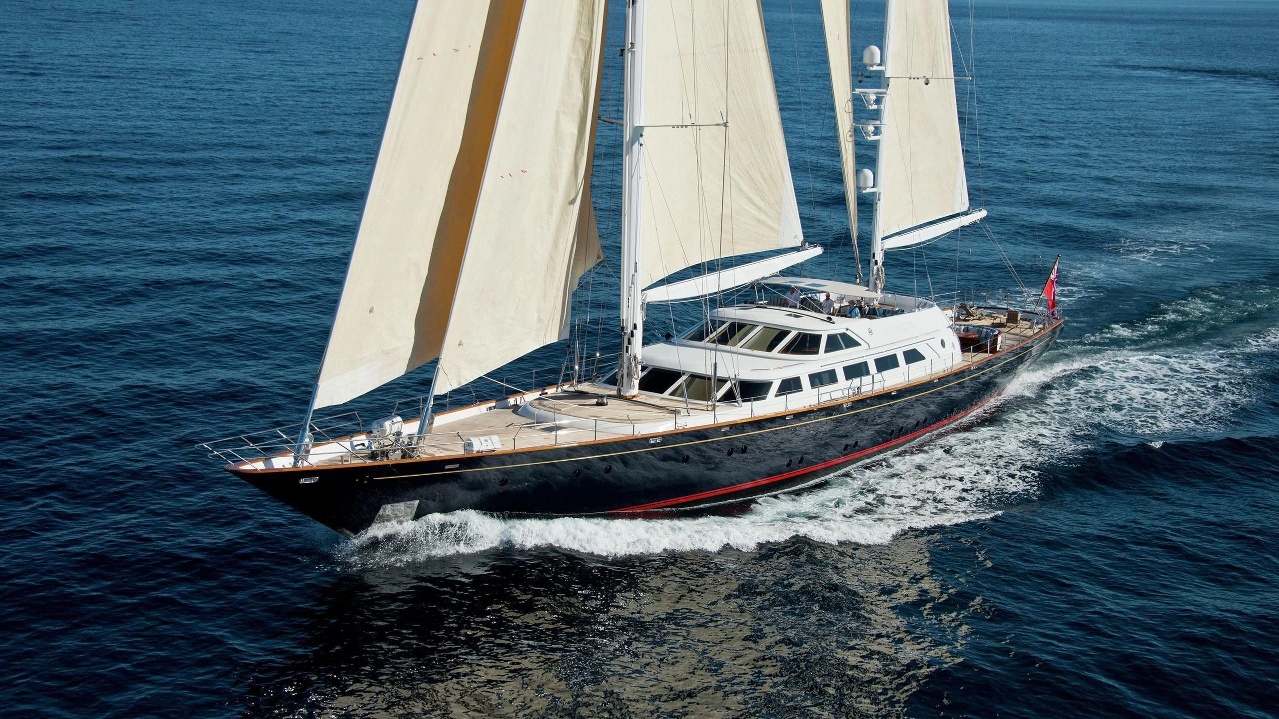 a boat on the water aboard MORNING GLORY Yacht for Sale