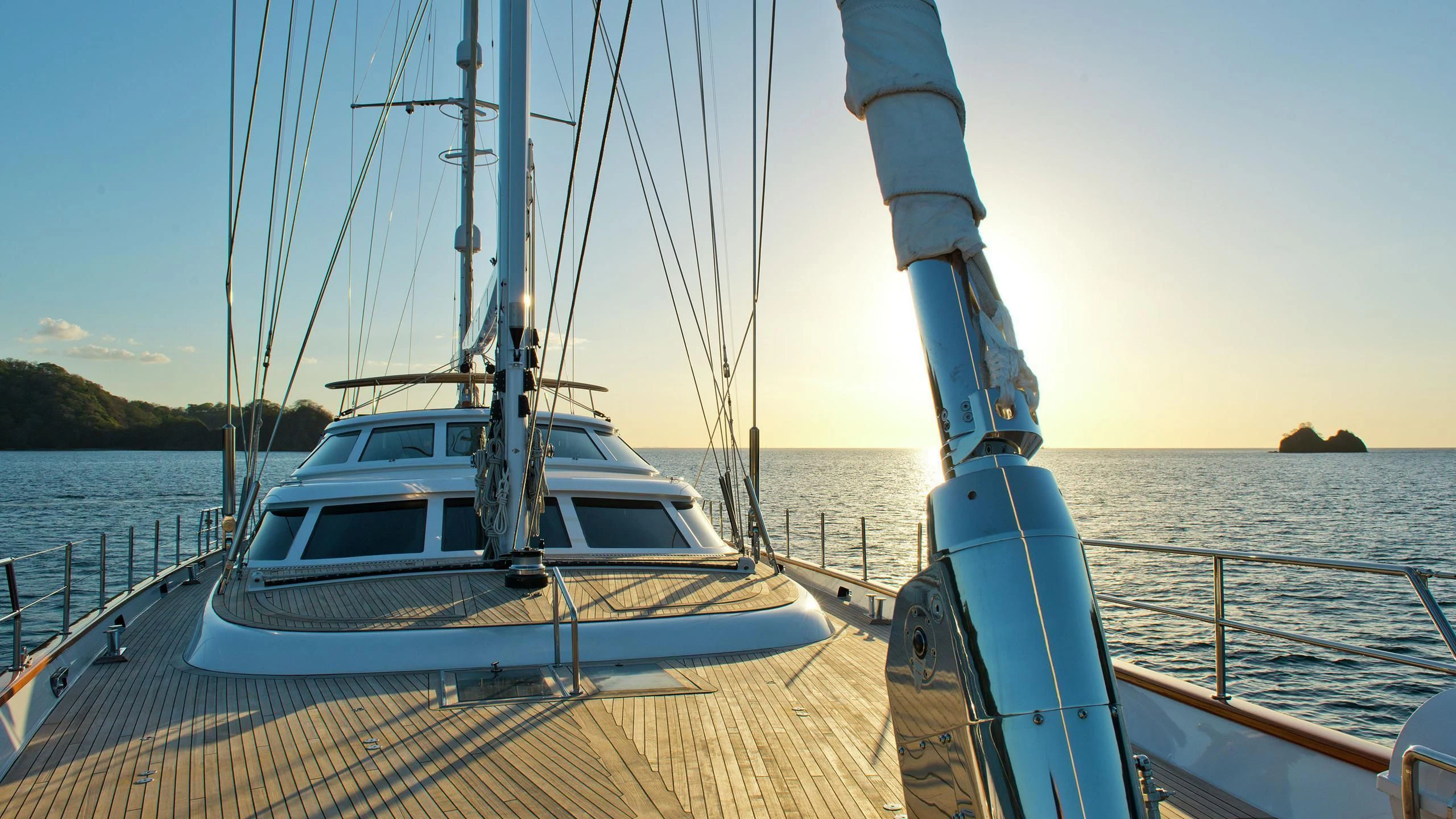 a boat on the water aboard MORNING GLORY Yacht for Sale