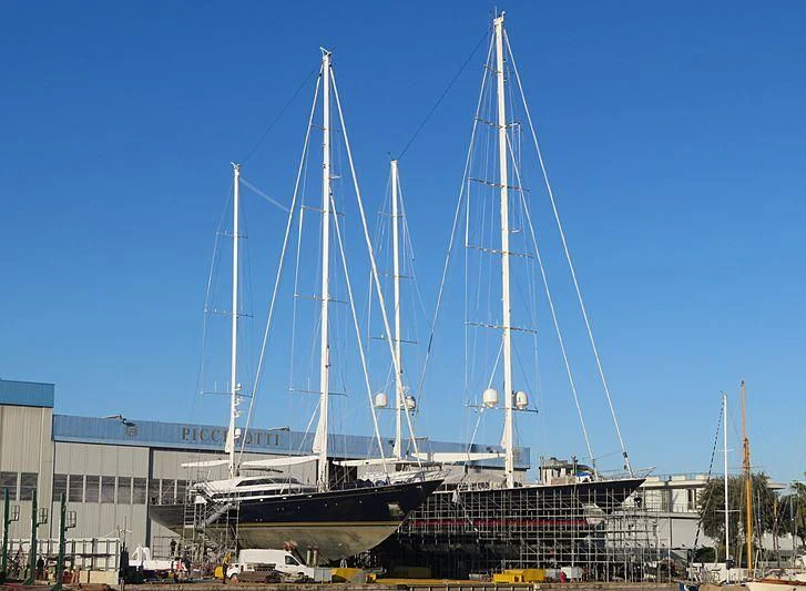 a boat docked in a harbor aboard MORNING GLORY Yacht for Sale