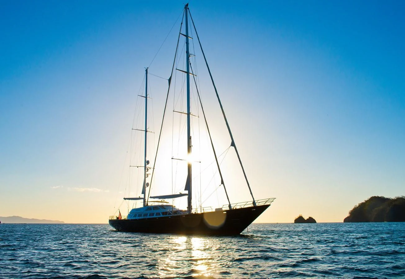 a sailboat in the water aboard MORNING GLORY Yacht for Sale