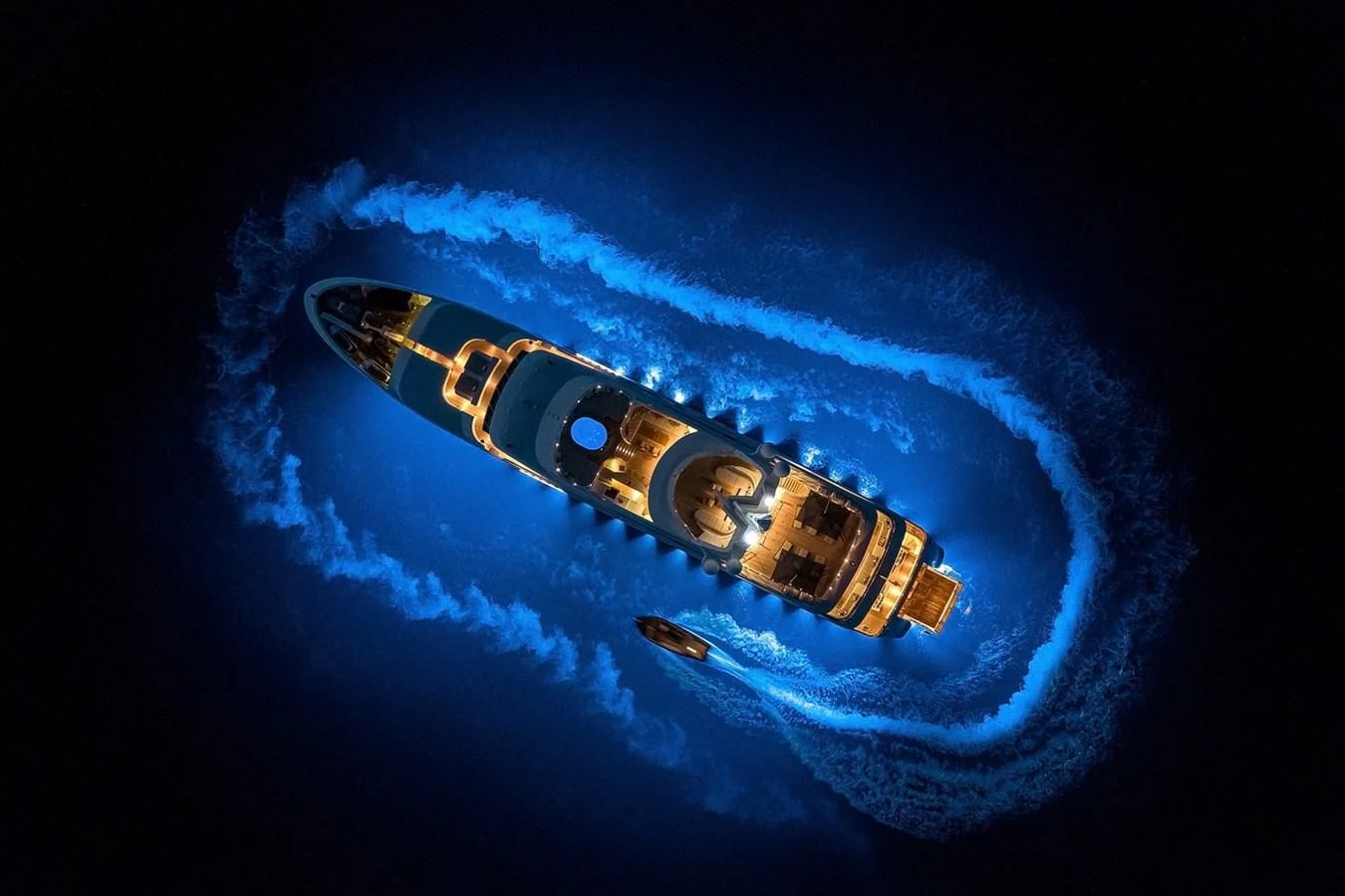 a satellite in space aboard SEANNA Yacht for Sale