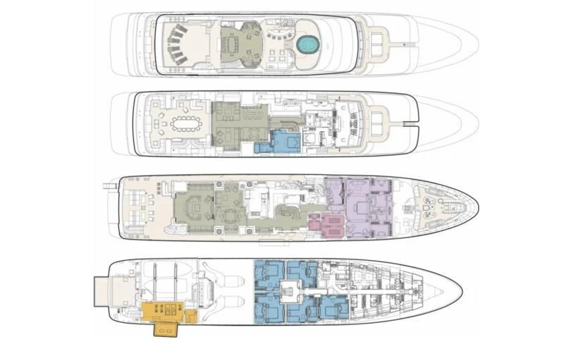 diagram aboard SEANNA Yacht for Sale