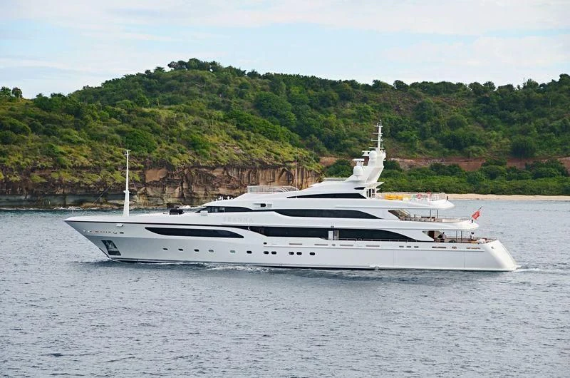 a yacht on the water aboard SEANNA Yacht for Sale