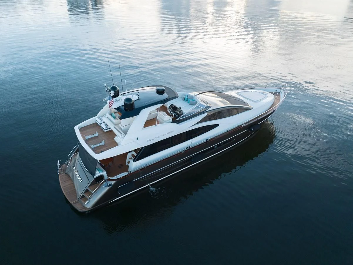 a boat in the water aboard 75' RIVA 2012 Yacht for Sale