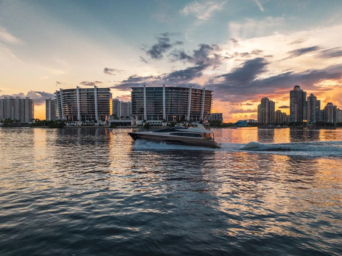 a boat on the water aboard 75' RIVA 2012 Yacht for Sale