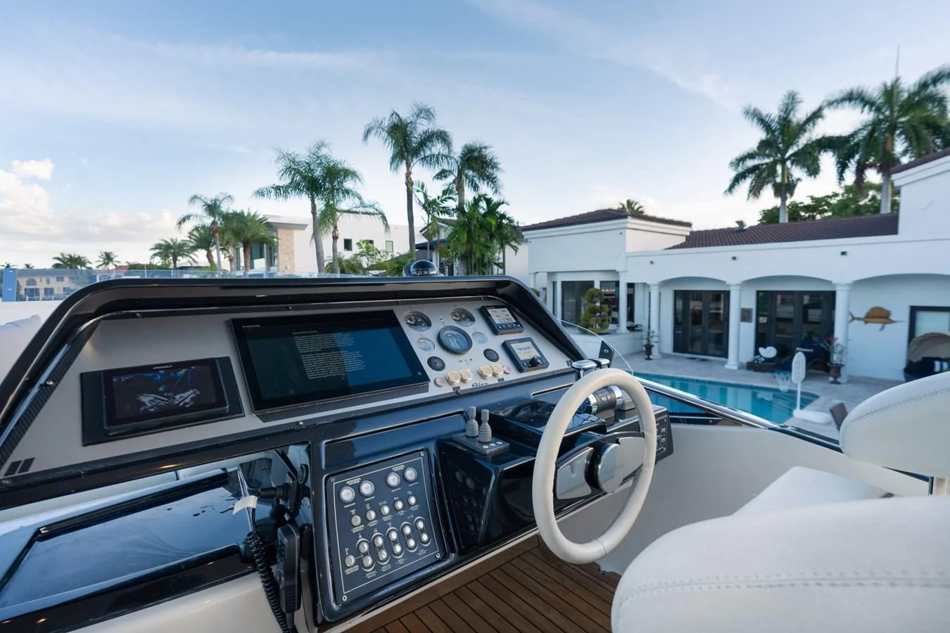 the inside of a car aboard 75' RIVA 2012 Yacht for Sale