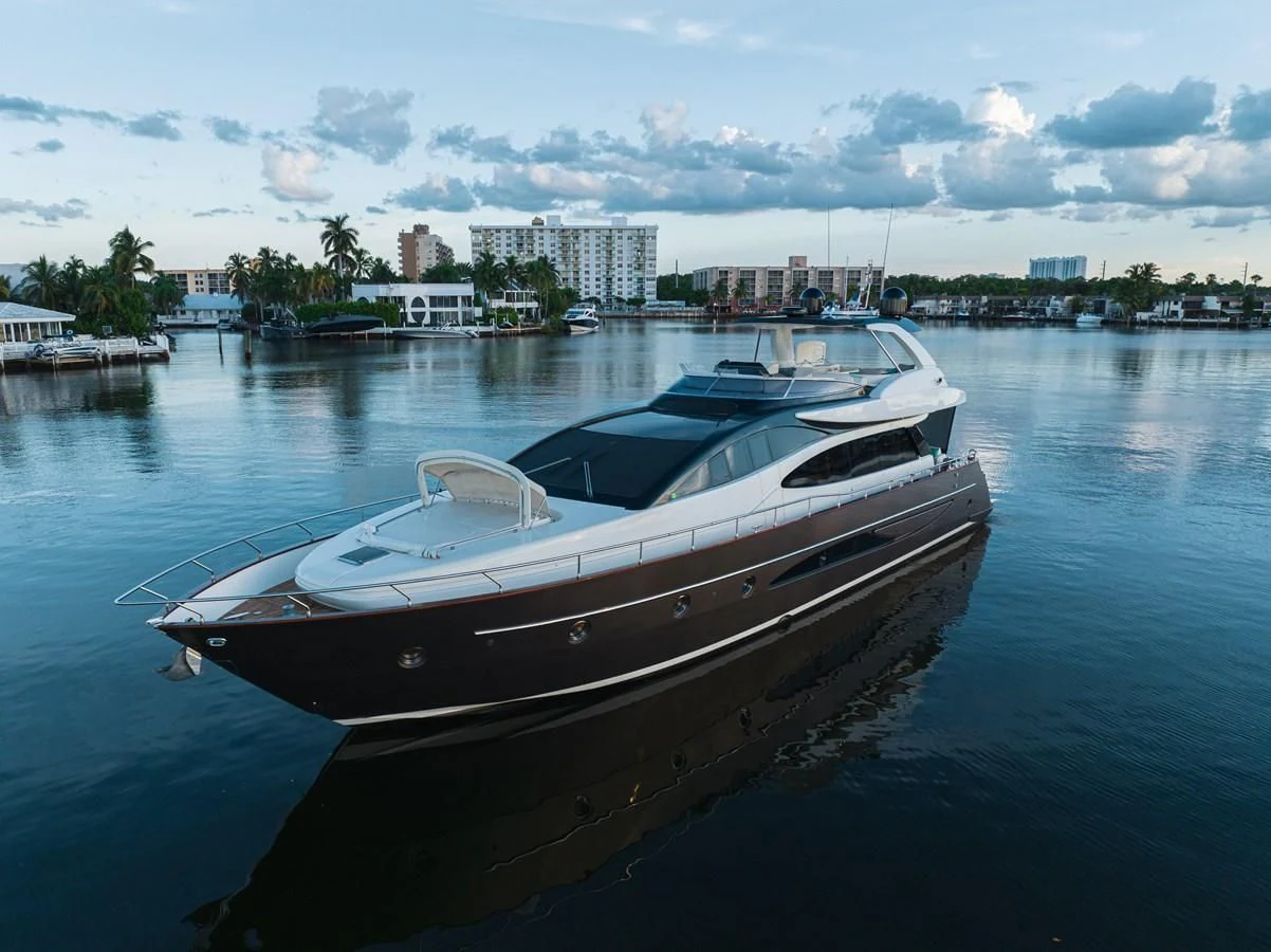 a boat on the water aboard 75' RIVA 2012 Yacht for Sale