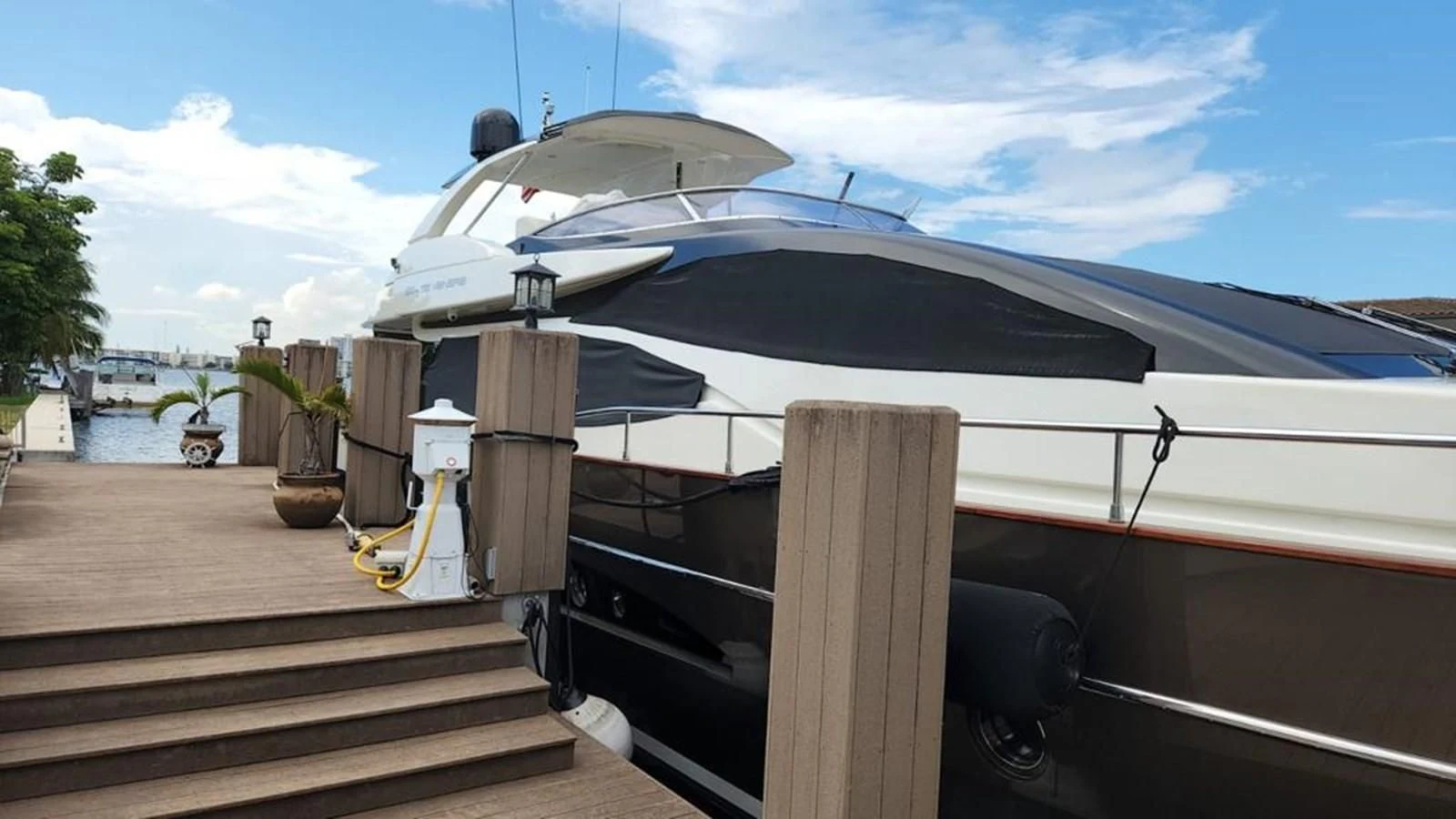 a boat on a dock aboard 75' RIVA 2012 Yacht for Sale