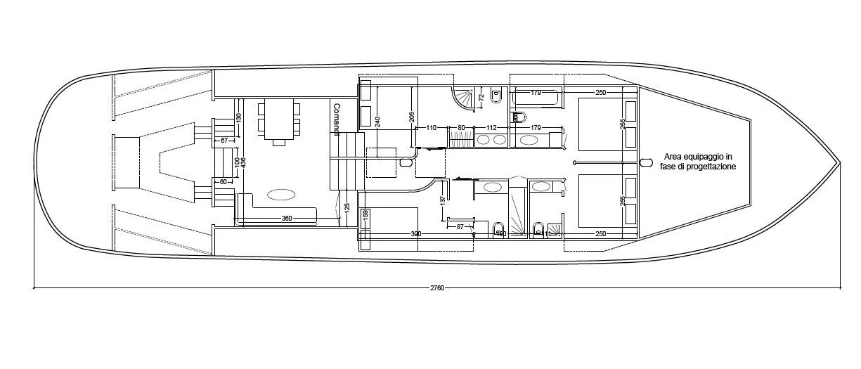 diagram, engineering drawing aboard LA MER Yacht for Sale