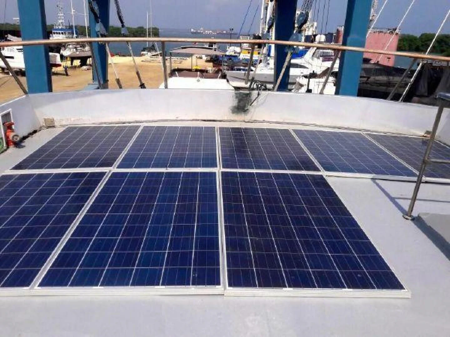 a large solar panel aboard STAR ALLIANCE Yacht for Sale